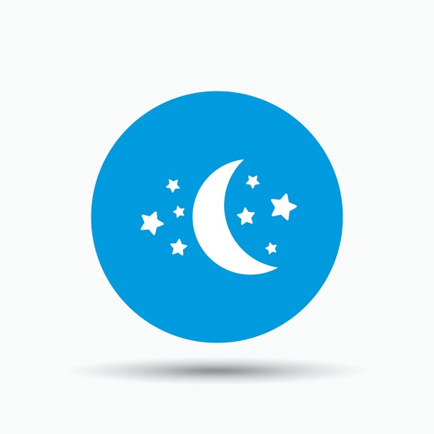 月亮和星星是夜晚睡眠的标志图片下载