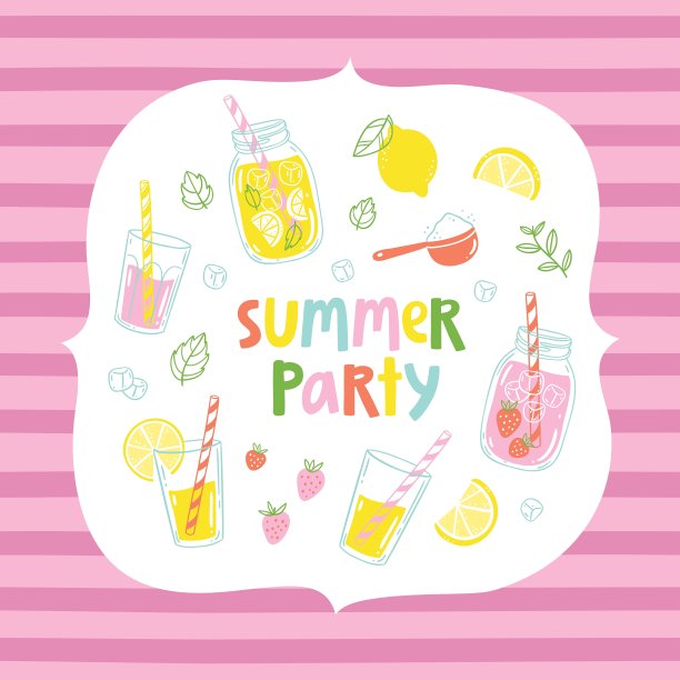 夏日派对卡图片下载