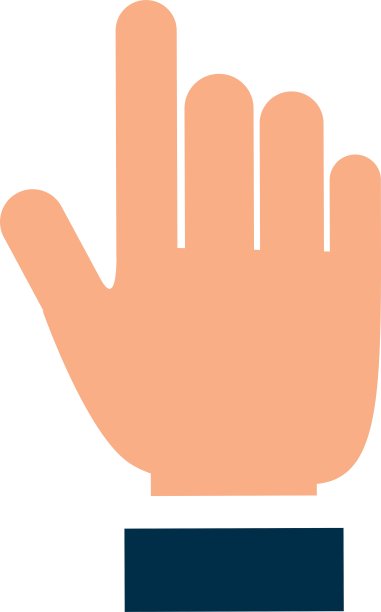 手经典像素指针孤立图标图片下载