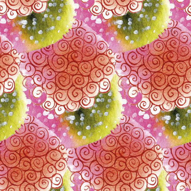 无缝模式。抽象水彩点的绿色和粉红色的颜色。纹理背景图片下载