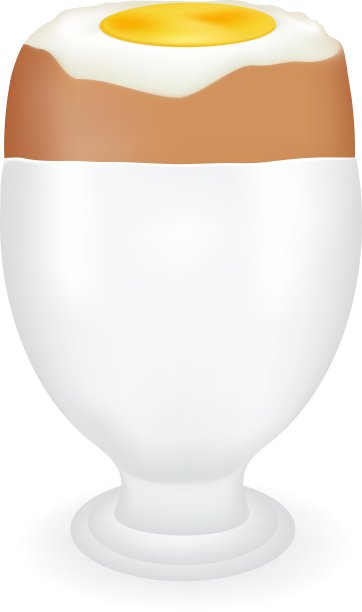 玻璃杯里的煮鸡蛋图片下载