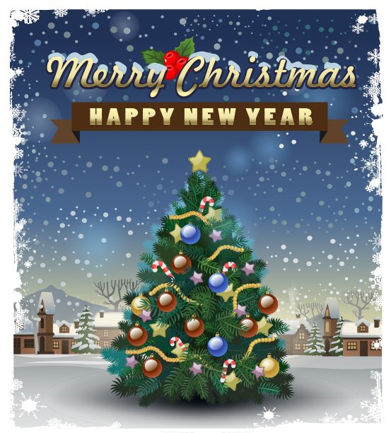 圣诞快乐，恭贺新禧图片下载