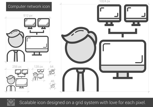 计算机网络线路图标图片下载