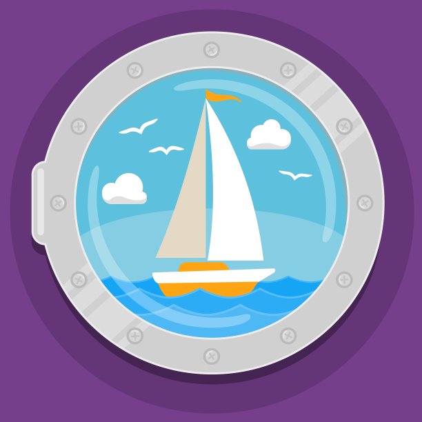 游艇帆船单色图标图片下载