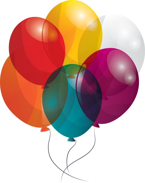 彩色气球图标图片下载