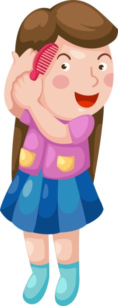 梳着头发的女人图片下载