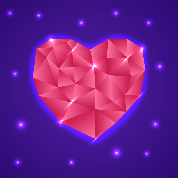 抽象的三角心情人卡图片下载