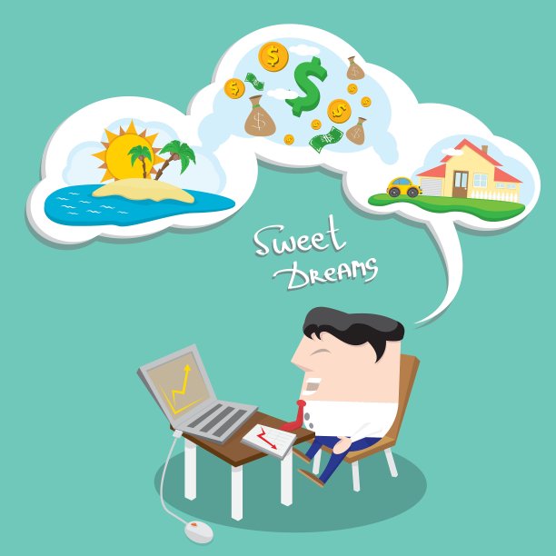 商人做梦卡通图片下载