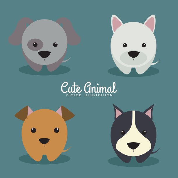 可爱的卡通狗图片下载