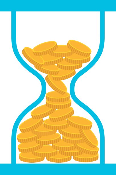 硬币美元沙漏金钱图标图片下载