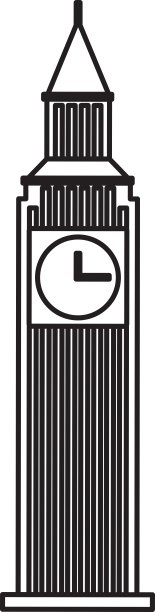 大本钟建筑孤立的标志图片下载