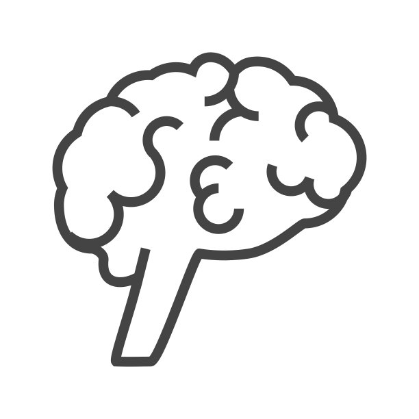 大脑线条图标图片下载