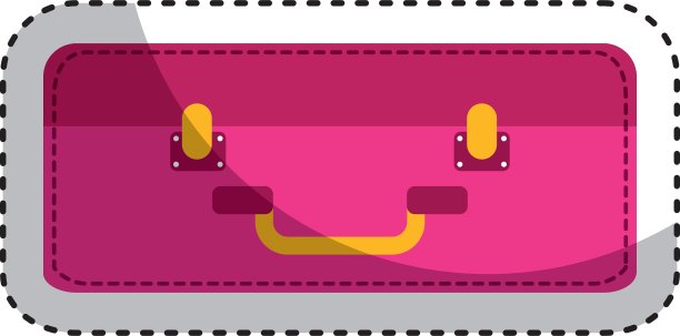 手提箱旅行孤立图标图片下载