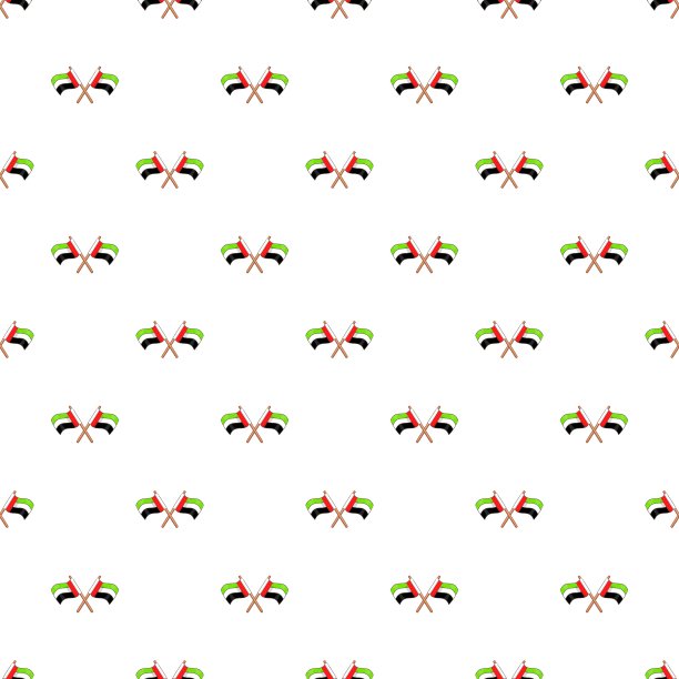 阿联酋国旗图案卡通风格图片下载