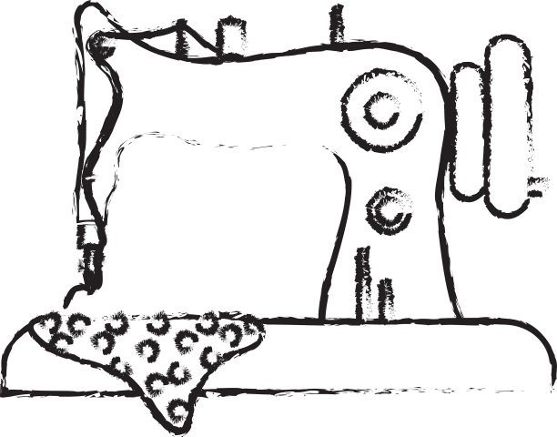 孤立的缝纫机图片下载