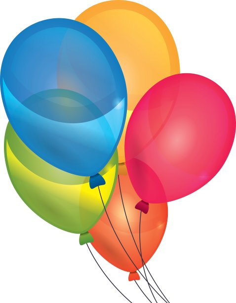 气球派对庆祝生日图标图片下载