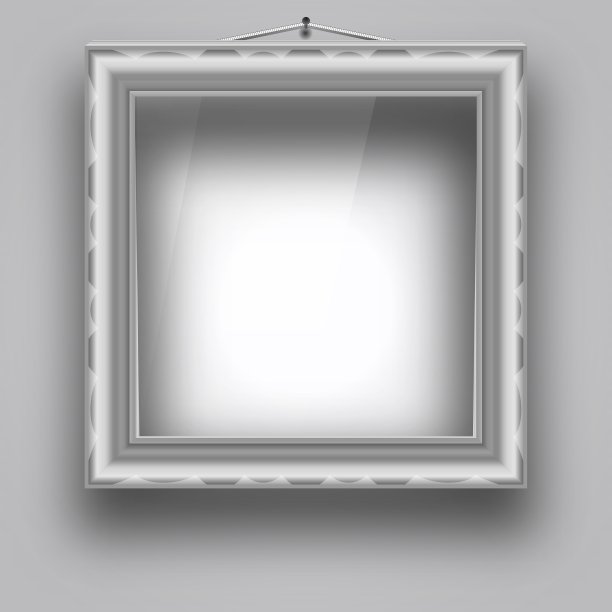 空的相框挂在墙上用来拍照图片下载