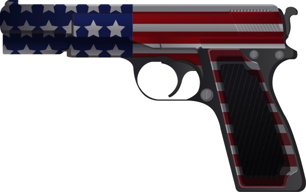 美国枪支手枪犯罪孤立图片下载