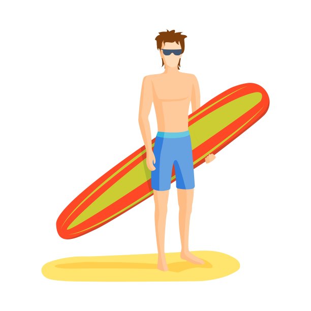 冲浪的男孩图片下载