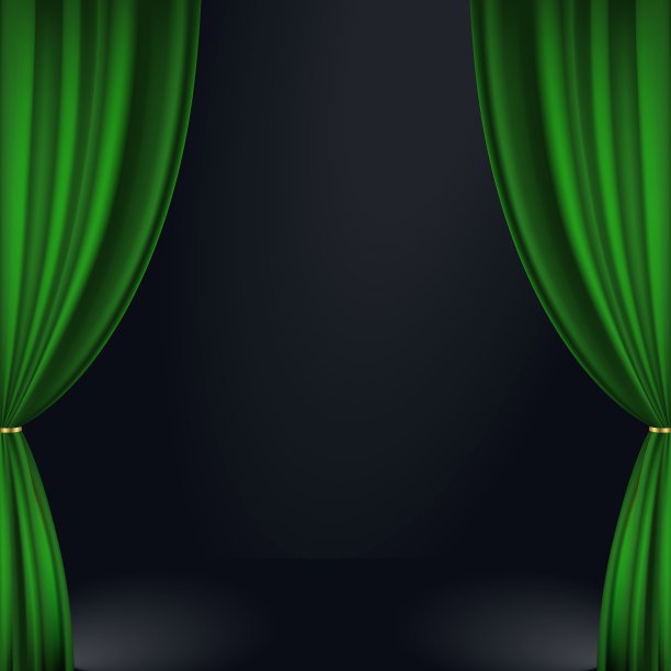 阶段的绿色窗帘图片下载