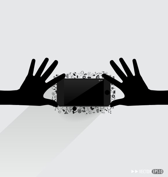 手持触摸屏设备与应用程序图片下载