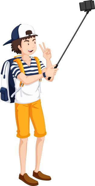 一个男人正在用手机拍照图片下载