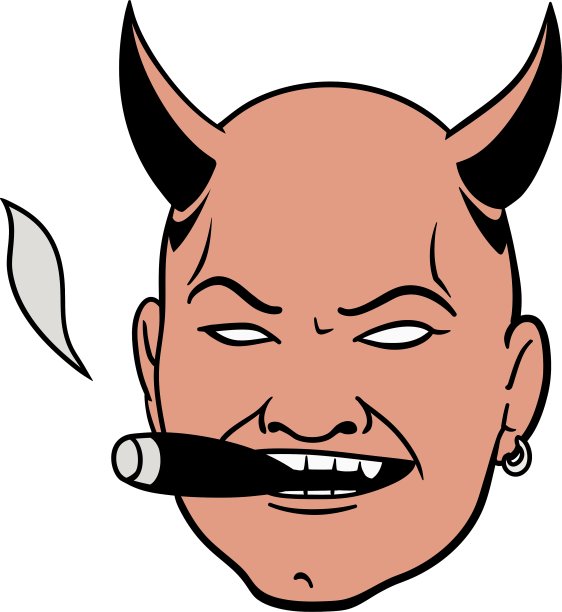 吸烟鬼头图片下载