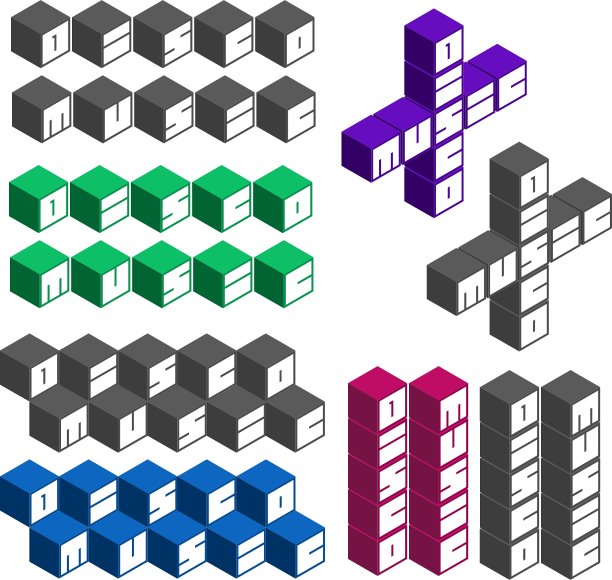 迪斯科音乐派对方块字体不同图片下载