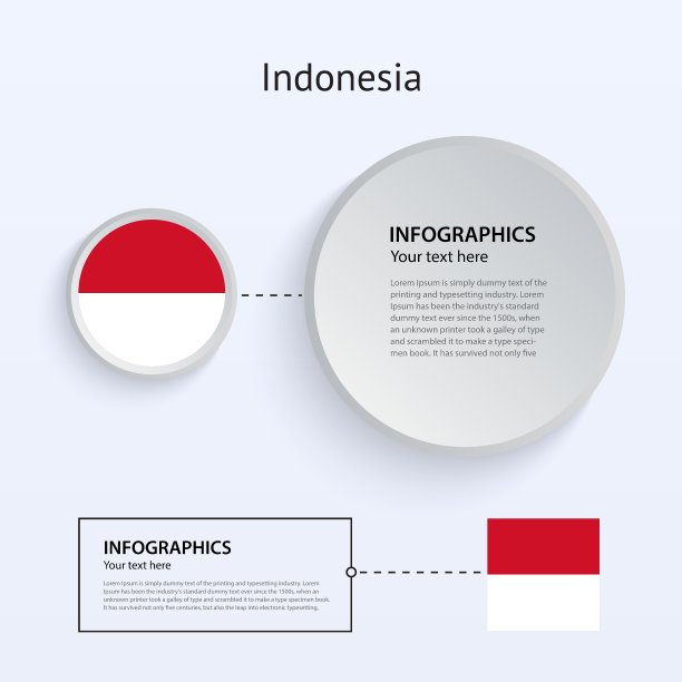 印度尼西亚国家设置的旗帜图片下载