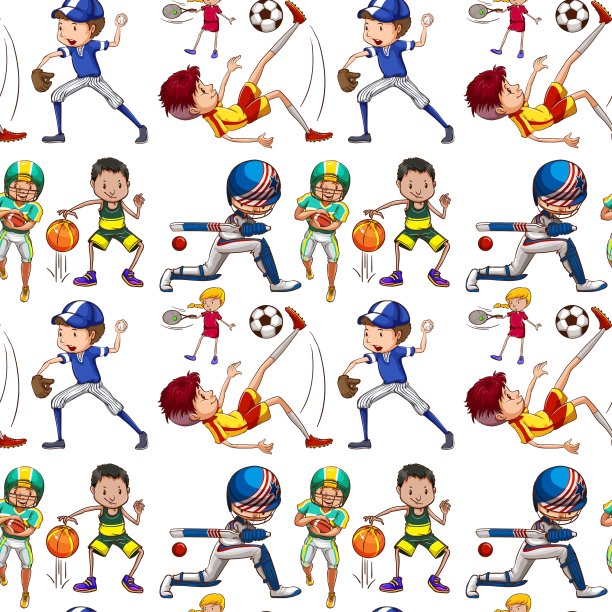 无缝背景的人做运动图片下载