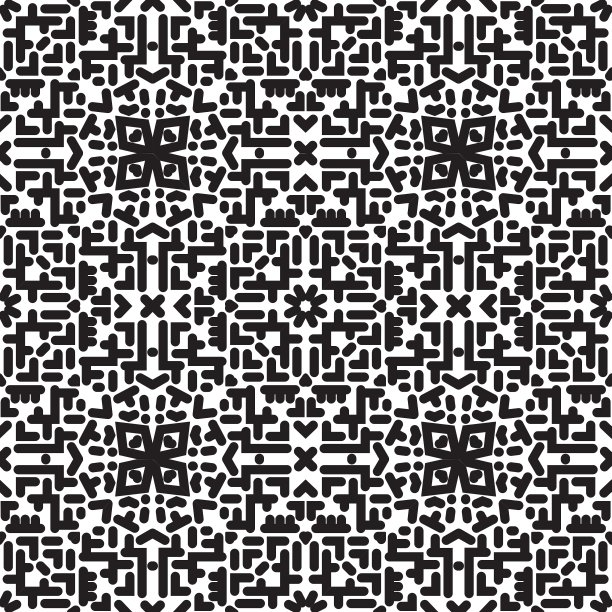 抽象线条无缝图案现代时尚图片下载