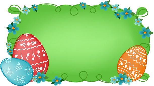 复活节横幅与文本字段图片下载