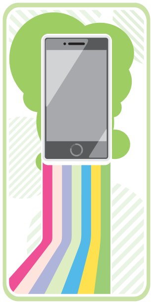 智能手机上时尚的背景带的线条图片下载