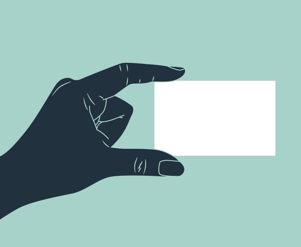 手显示空白名片图片下载