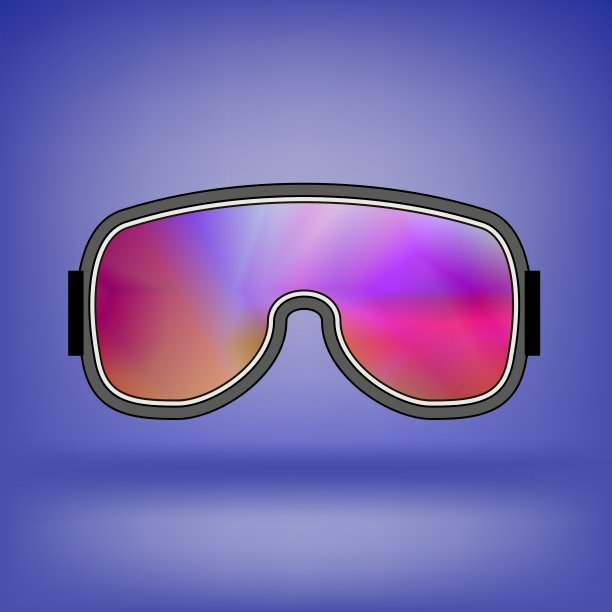 滑雪护目镜与彩色眼镜图片下载