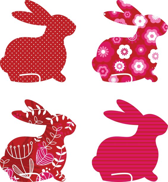春天兔子集图片下载