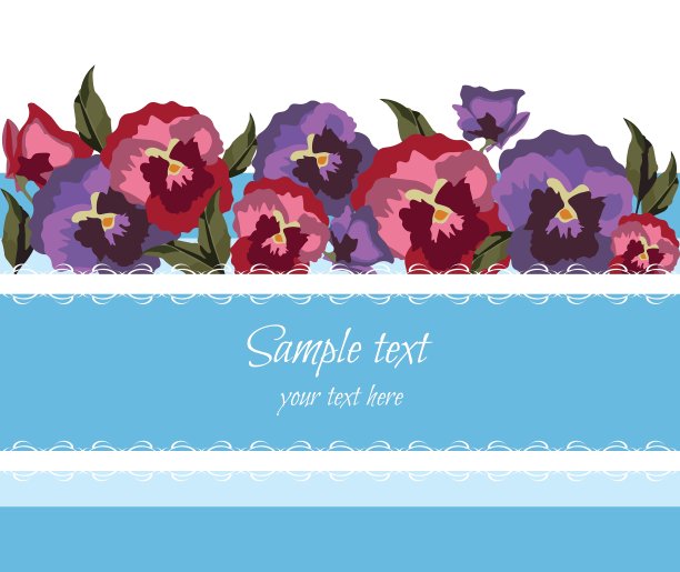 贺卡与春天的夏季鲜花图片下载