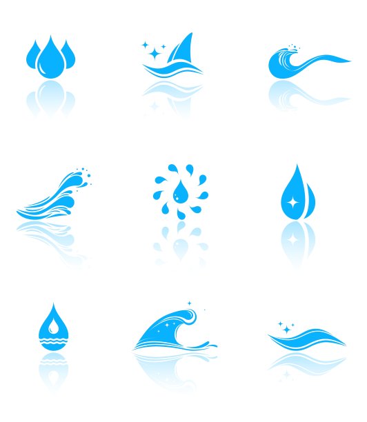 带有倒影的水图标图片下载