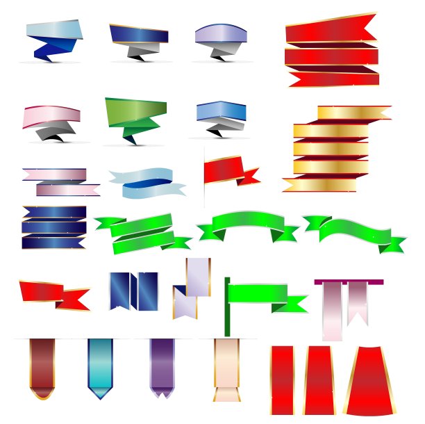 彩带和旗帜图片下载