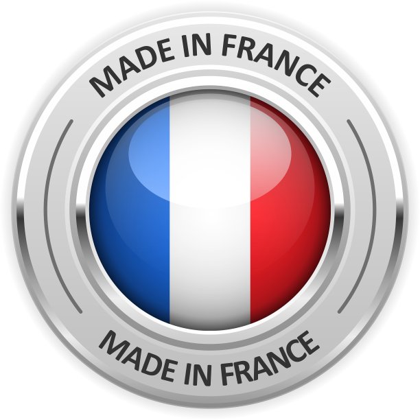 银质奖章法国制造，带国旗图片下载
