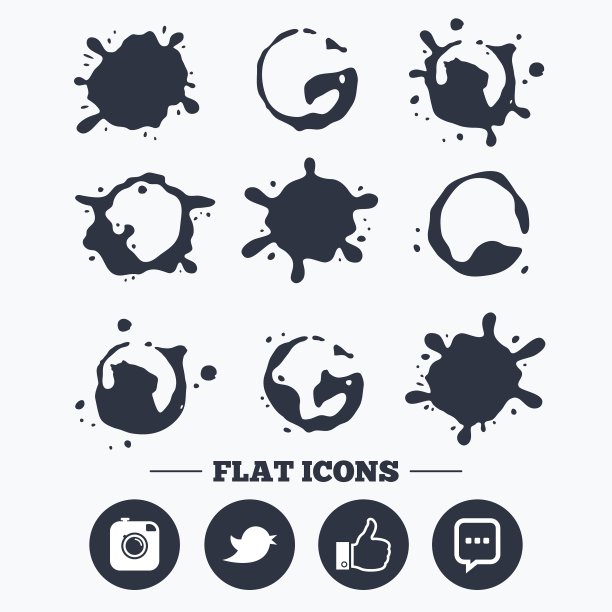 时髦的照片相机喜欢聊天语音气泡图片下载