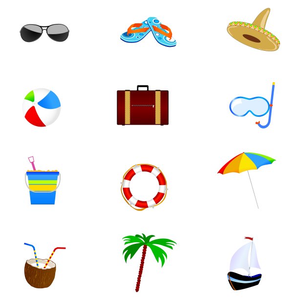 夏季图标艺术第二部分图片下载