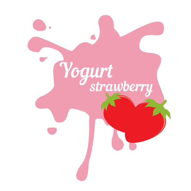 草莓酸奶图片下载