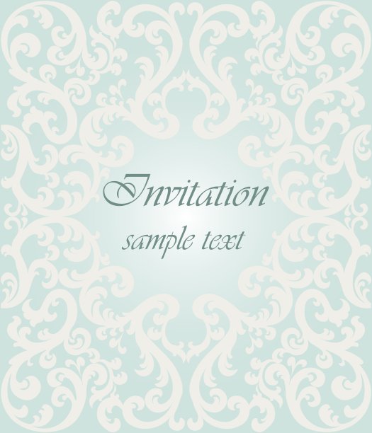 带花边装饰的婚礼请帖图片下载
