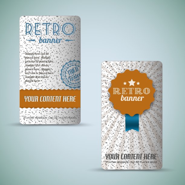 复古的老式垃圾卡片图片下载