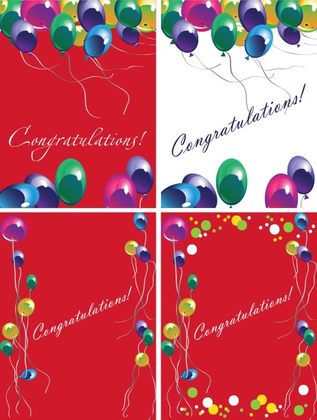 气球贺卡图片下载
