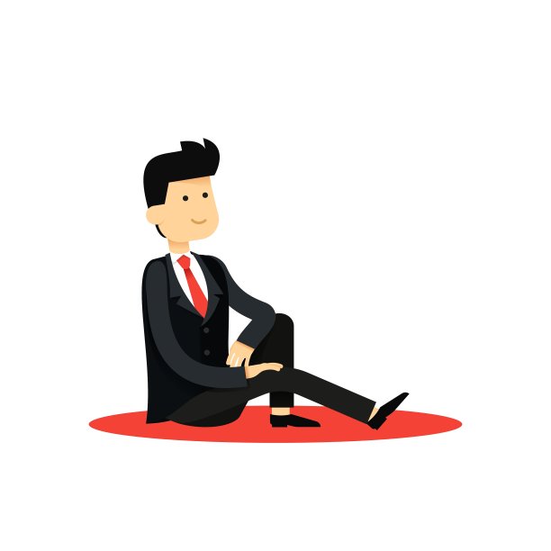 人物孤立的黑衣商人图片下载