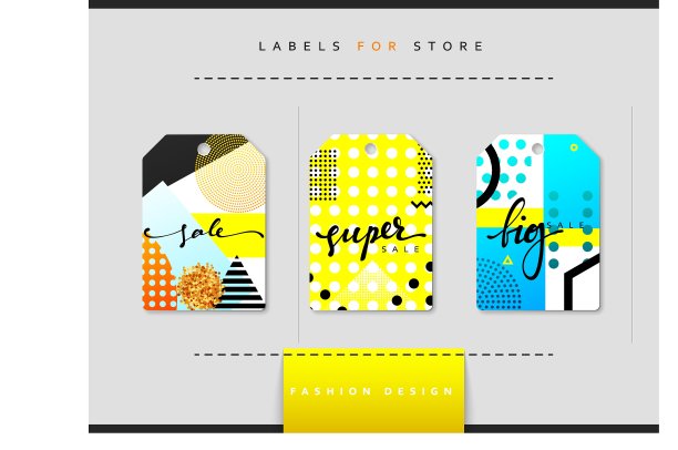 标签集服装销售抽象现代图片下载