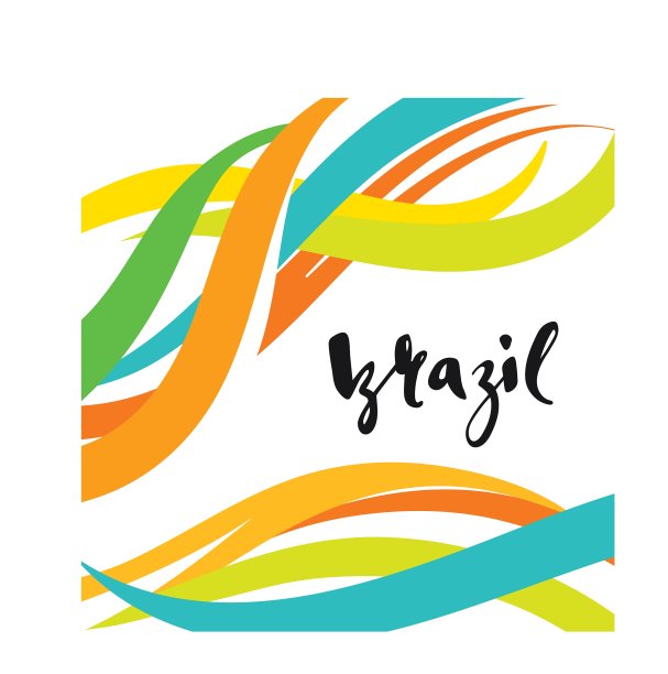 题词巴西的底色图片下载