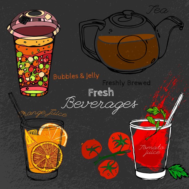 奶茶手绘图片下载